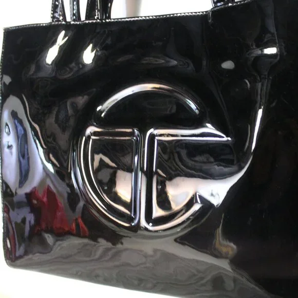 Telfar Medium Shopping Bag - Black Patent - Picture 2 of 7